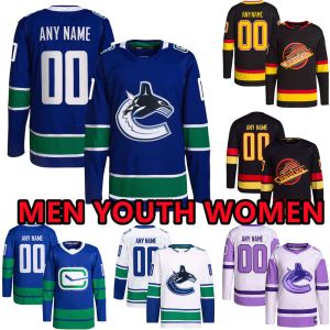 CUSTOM Custom Hockey Jerseys Vancouver''Canucks''Mens 44 Kyle Burroughs 60 Collin Delia 24 Travis Dermott 15 Sheldon Dries 8 Conor Garland F