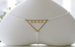 カスタムGSTRING THONG BELLYセクシーなウエストチェーンビキニボディジュエリー女性用アクセサリーBIJOUX PANTIES1350844