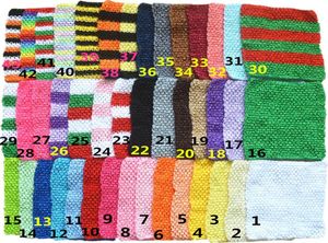 Fascia per capelli da 9 pollici per bambina elastica per il petto, fascia per waffle all'uncinetto, fascia per capelli in rayon per bambini, fascia per capelli per ragazza 23 cm x 20 cm, 43 colori5865120