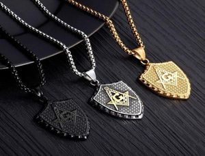 Pendant Necklaces Selling Titanium Steel Personality Men039s Necklace Masonic Exaggerated Accessories1557275