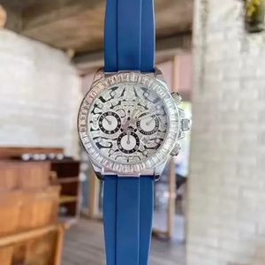 Relógio masculino e feminino original importado movimento de quartzo mineral super forte faixa de borracha de vidro