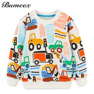 풀오버 Bumeex Kids Boys Sweatshirt 어린이 가을 복장 Long Sleeve 만화 풀오버 스웨터 소년 라운드 목 스웨터 2-7 년