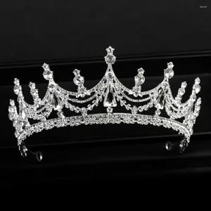 Saç Aksesuarları için Çiçek Taç Kız Barok Kafa Bandı Gelin Gelin Kronları Elmas Tiara Kore Stil Tiaras Moda Takı