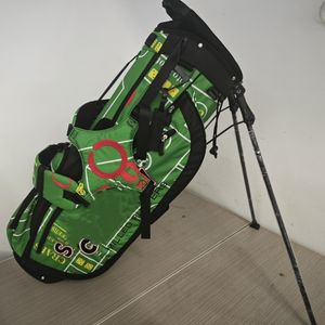 Sacos de golfe verdes círculo vermelho t suporte sacos lona super leve saco de golfe à prova dwaterproof água para homem entre em contato conosco para mais fotos