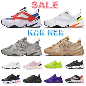 Mode m2k tekno designer män kvinnor casual skor utomhus sneakers sänds atmosfär grå platinum ton lätt ben grå foton damm topp rödaktig blå vit gröna retros