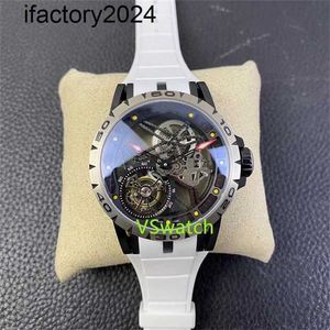 JF Richdsmers Fabrika Superclone Tourbillon RD509SQ Manuel Hareket Boyutu 42mm Güç Depolama 70 saatlik Plastik Film Karbon Fiber Kılıf Sapphir