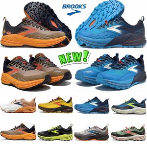 Original Brooks Cascadia Running Shoes Designer Mens Womens Outdoor Sports Sneakers Trainers Black White Bule Green Orange EUR 36-45