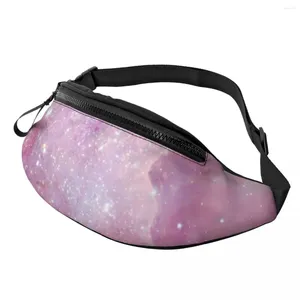 Sacos de cintura Starry Space Bag Aquarela Estrelas Galaxy Jogging Pacote Unissex Poliéster Impressão