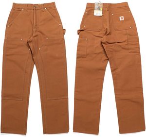 Carharrts Designers Carharrts Pant Luxury Fashion Man Original Washed Old Workwear Pantsダブル膝キャンバスの男性ロギングパンツカーハートワークパンツ6711