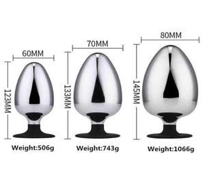 Çap 607080mm büyük anal fiş anüs dilator metal popo fişi çelik anal boncuklar büyük anal toplar buttplug seks ürünü y12540697