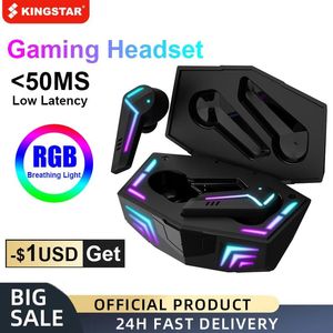 Fones de ouvido kingstar bluetooth fones de ouvido fones de ouvido de 50ms de baixa latência com o fone de ouvido sem fio esporte à prova d'água tws Earbuds jogadores