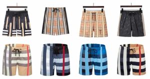 Designer de alta qualidade verão feminino listrado elegante shorts esportes secagem rápida banho masculino praia biblioteca 906905297