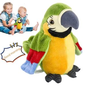 Talking Parrot Colorful Sing Parrot Talking Parrot Repeat What You Say Electronic Animated Bird Plush Interactive Toys 240111