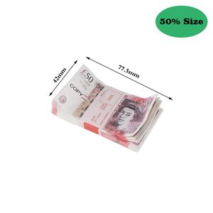 50% Size Aged Prop Money Uk Pounds GBP BANK Full Print Movie Money Stack Fake Cash for Tiktok Film Video Movies Play Fake Cash Casino Photo Booth Props