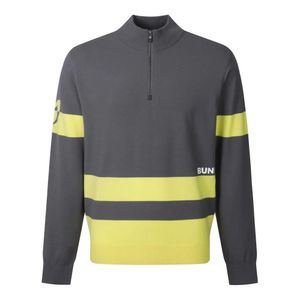 Selezionati maglioni lavorati a maglia da uomo alla moda lussuosi vestiti da golf caldi per l'autunno mezzo dolcevita design con cerniera sportivo 240111