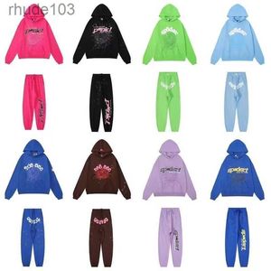 Polo Tracksuit Set Track Suit Twentieth Sky Blue SP5DER MĘŻCZYZNA KOBIETA 1 HIP HOP Młody bandyk na całym świecie 5555 Bluzy drukuj Hoodover Hoodd Bitd