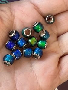 7*8MM DIY Mood Bead Aço Inoxidável Mudança de Cor Contas Soltas Fit Anel Colar 100 Pçs/lote