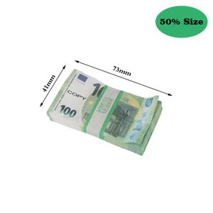 50% storlek Aged Prop Money Euro 5 Full Print Strobe Money For Music Videos Tiktok Fake Money Notes Faux Billet Euro Play Collection Gifts