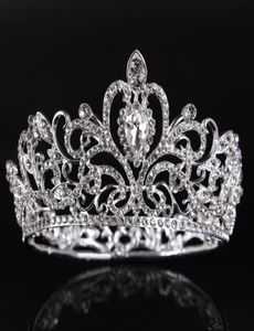 Biżuter ślubna Silver Circle Diamond Crown Princess Bride Crown Wedding Akcesoria 9629877
