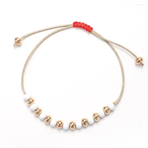 Bracciale con perline colorate di caramelle Strand Bohemia per donne Gioielli con perline fatti a mano Accessori per regali regolabili per ragazze dolci