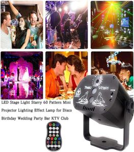 LED -effekter Mini RGB Disco Light Laser Stage Projector DJ Party Strobe Lamp Night Club Lighting Birthday Lamps4092196