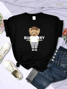 Süße Bär PrintWomen T-shirt Sommer Kurzarm Grafik Tops T-shirt Paar Kleidung Männer T Shirts