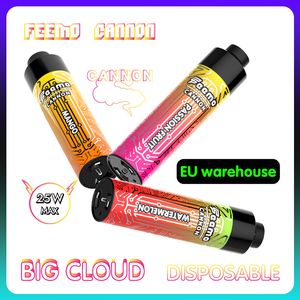 Origin Tek Kullanımlık Vape Kalem Büyük Puffs 10000 Puffs Big Cloud Eu Nakliye Feemo Cannon Tek Kullanımlık Vape Type-C Kablosu 0.5Ohm Direnç Şarj Edilebilir Pil