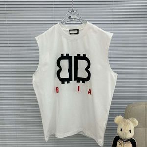 Summer Women kamizelki Designer Tank Tank Double B Duże litera Wzór sportowy zbiornik TOP Modna moda swobodny stały kolor bez rękawów