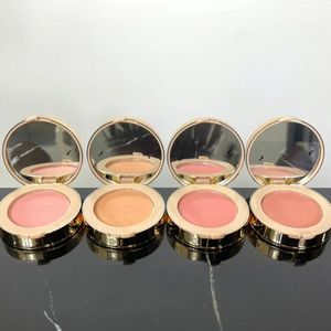 Novo 4 cores sedoso blush em pó sedoso rosa tenro damasco radiante rosa brilhante coral paleta de maquiagem 5.5g fard a joues poudre soyeuse