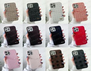 iPhone 14のファッションカードスロット電話ケース14pro 14plus 13 13pro 12 12pro 11 Pro XS XS MAX XR 8 7 6 Plus Bag Style Printing Skin B3591856