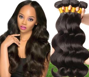 9A Trame di capelli umani brasiliani 16 18 20 22 Fasci di capelli femminili africani da 24 pollici Onda del corpo Nero Grande onda Serpente Ricciolo Colore naturale40114758604876