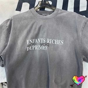 T-shirty męskie 2024SS Vintage Gray Erd Tee Men Men Kobiet drukowana tag erd T-shirt Summer Spring Oversize Tops Short Sleeveyolq