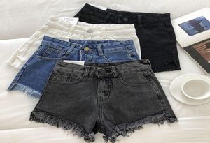 Women039s Jeans Damen Sommermode Quaste Jean Denim Shorts Washed Distressed Ripped Casual Korea Reißverschluss Sexy8922669