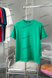 Xinxinbuy 2024 Men Designer Tee TシャツレターJACQUARD半袖ウールニット1854女性ブラックホワイトブルーレッドXS-4XL