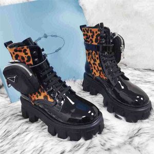 Designerskie buty kobiety ROI BOOT MONOLITH BOOTS BOOT KIKTA MARTIN BOOT Oryginalny skórzany nylon wyjmowany woreczka Botie Wojskowe buty bojowe