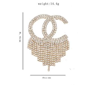 20style Luxury Designer Letter Brooches Women Men Couples Rhinestone Crystal Pearl Brooch Suit Laple Corsage Pin Fashion Jewelry Accessories