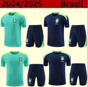 2425 البرازيل قصيرة الأكمام المقطوعة للرجال الرياضة بدلة تدريب 23 كرة قدم جيرسي مجموعة موحدة تشاندال G.JESUS ​​COUTINHO برازيل