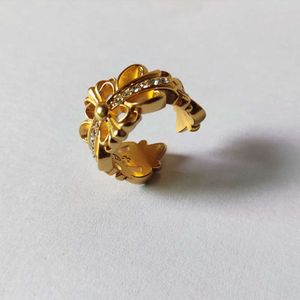 Diseñador CH Cross Chromes Anillo de marca para mujeres Unisex Oro Diamante Adorno abierto Joyería de corazón Moda Anillos clásicos Amante Regalos Nuevo 2024 Envío gratis EELQ