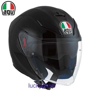 Soczewki włoski agv k5 half jet jesienny podwójny hełm motocykl męski hat bezpieczeństwa oddychający cztery pory roku 9G4L