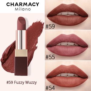 Charmacy Matte Hållbar lätt att bära läppstift Natural Red Velvet Lip Stick Coloring Makeup Women Beauty Cosmetics 240111