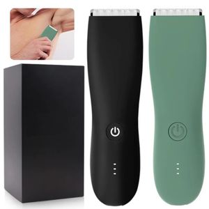 Body Hair Trimmer Shaver for Men Ball Trimmer for Groin Pubic Replaceable Ceramic Blade Groomer Electric Razor Waterproof Clippe 240111