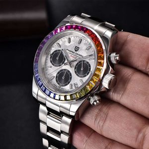Pagani Diamond Multi Funkcjonalny kod czasowy kwarc precyzyjna Wodoodporna Wodoodporna Glow Men zegarek