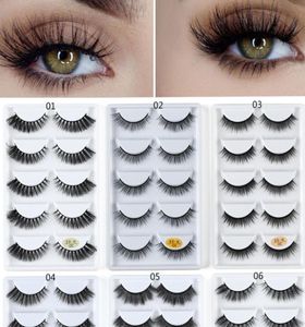 5 Pairs 3D Mink Hair Natural Cross False Eyelashes Long Messy Makeup Fake Eye Lashes Extension Women Eye Beauty Tools DROPSHIP3318660