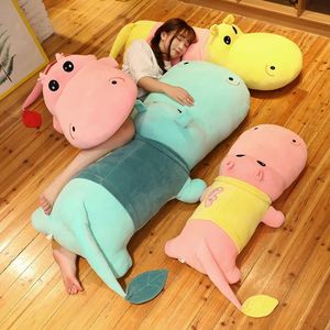 Kawaii Big Eyes Hippo Plush Dolls Stuffed Soft Animal Pillow Cute Toy Sofa Cushion Birthday Christmas Gift for Children Kid Girl 240111