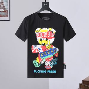 Plein björn t shirt mens designer tshirts märke kläds strass pp skallar män t-shirt rund hals ss skalle hip hop tshirt topp tees 16758