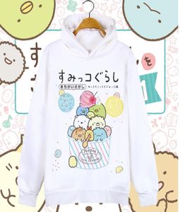 Women Hoodies Anime Cartoon Sumikko Gurashi Lovely Bear Penguin Casual Boys Girls Kids Coat Unisex Hooded Sweatshirts Costumes F123092923