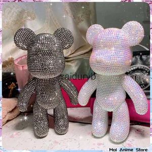 Eylem oyuncak figürleri diy kendi kendine yapışkan kristal ayı figür rhinestone elmas şiddetli ayı parıltılı aplike aksiyon figürler yaratıcı aybrick hediyesi vaiduryb