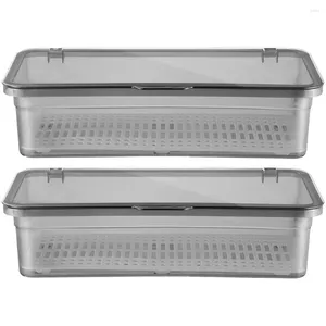 Кухонный ящик для хранения столовых приборов, прозрачный держатель для посуды, бытовой футляр, пластиковое серебро