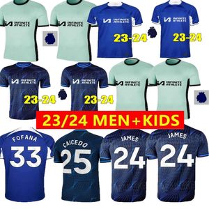 23 24 CFC nkunkuサッカージャージN.Jackson Kids and Man Kit 2023 2024 Enzo Sterling James Koulibaly Azpilicueta Havertz Fofana Pulisic Football Shird Training