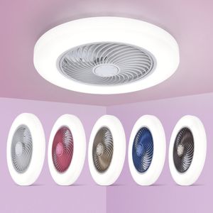 Smart Deckenventilator mit Lichtern Fernbedienung Ventilator Lampe Luft unsichtbare Klingen 3 Geschwindigkeit Kühlventilator für Schlafzimmerdekoration